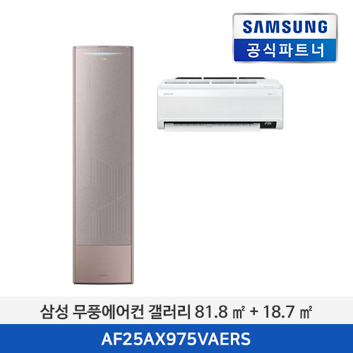 삼성 무풍에어컨 갤러리 (81.8 ㎡ + 18.7 ㎡) [기본 설치비 포함] AF25AX975VAERS